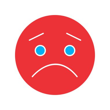 Soyut grupta hüzünlü simge izole edildi