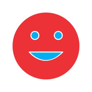 Soyut grupta izole edilmiş mutlu simge