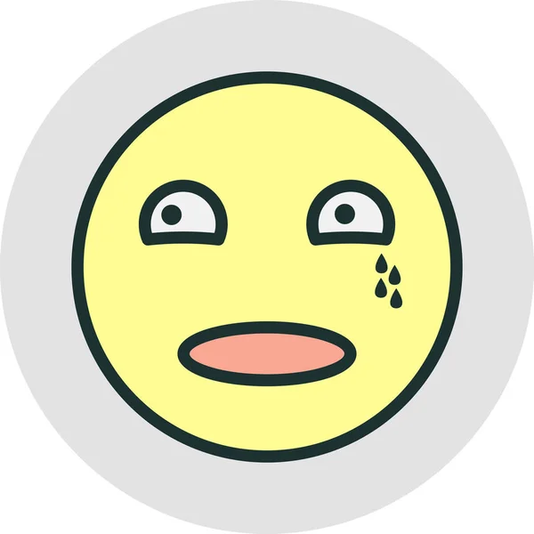 Crying Icon Isolated Abstract Backgroun — ストックベクタ