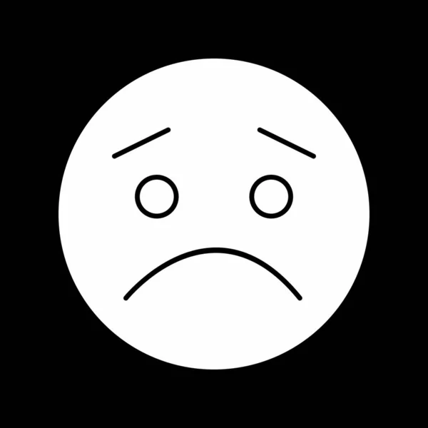 Icono Triste Aislado Sobre Fondo Abstracto — Vector de stock