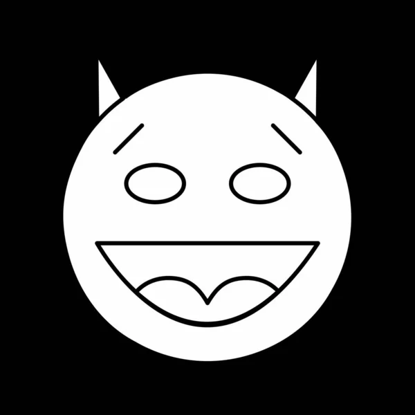 Happy Devil Icon Isolated Abstract Backgroun — ストックベクタ