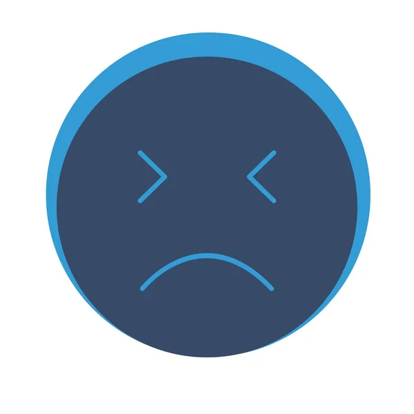 Icono Triste Aislado Sobre Fondo Abstracto — Vector de stock