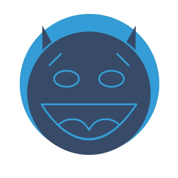Ikona Happy Devil Izolovaná Abstraktním Pozadí — Stockový vektor