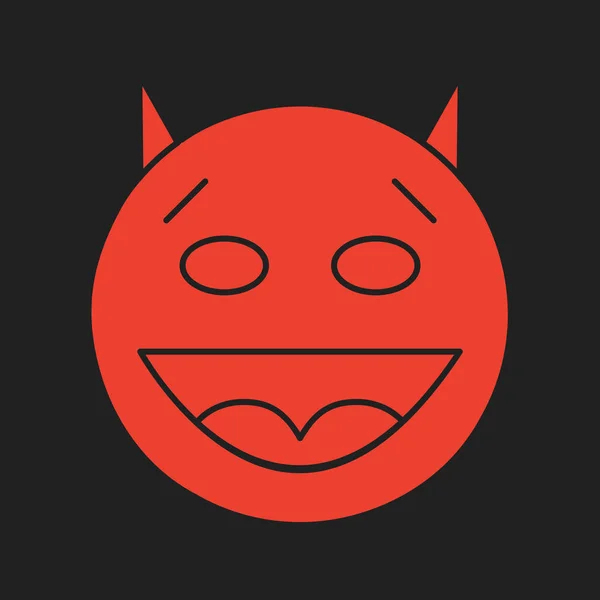 Happy Devil Icon Isolated Abstract Backgroun — ストックベクタ