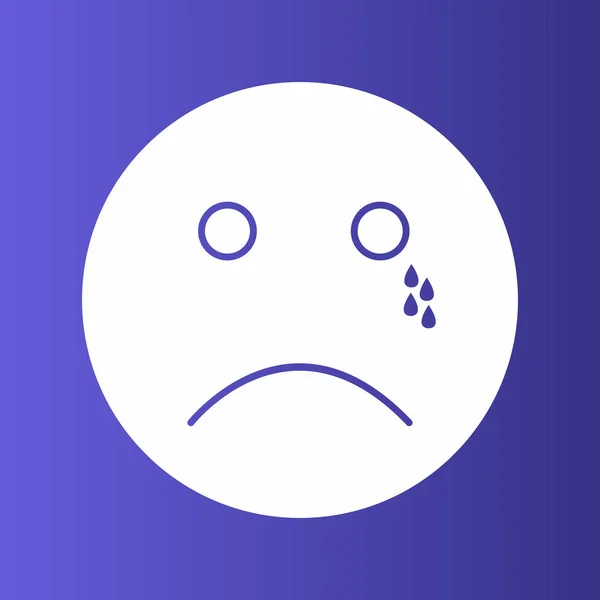 Crying Icon Isolated Abstract Backgroun — ストックベクタ