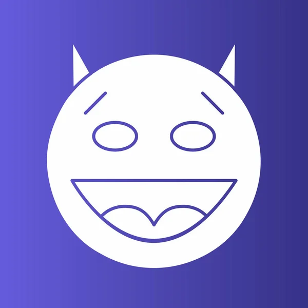 Happy Devil Icon Isolated Abstract Backgroun — ストックベクタ