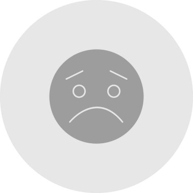 Soyut grupta hüzünlü simge izole edildi