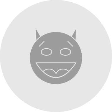 Mutlu Şeytan simgesi soyut bir grupta izole edildi