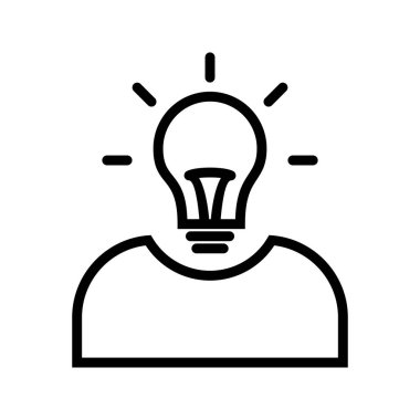  Fikir Simgesi Soyut Arkaplanda İzole Edildi