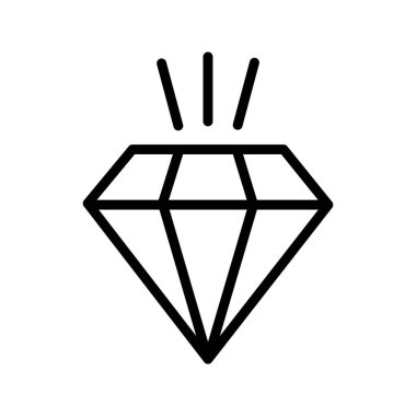  Soyut arkaplanda elmas simgesi izole edildi