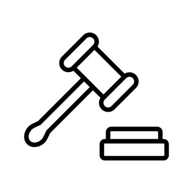  Gavel Simgesi Soyut Arkaplanda İzole Edildi
