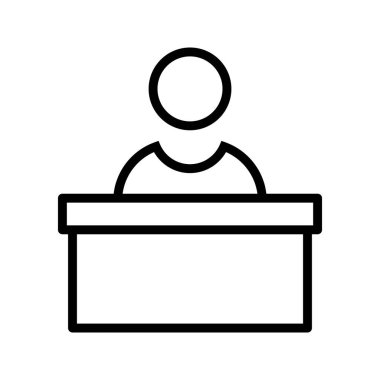  Resepsiyon Simgesi Soyut Arkaplanda İzole Edildi