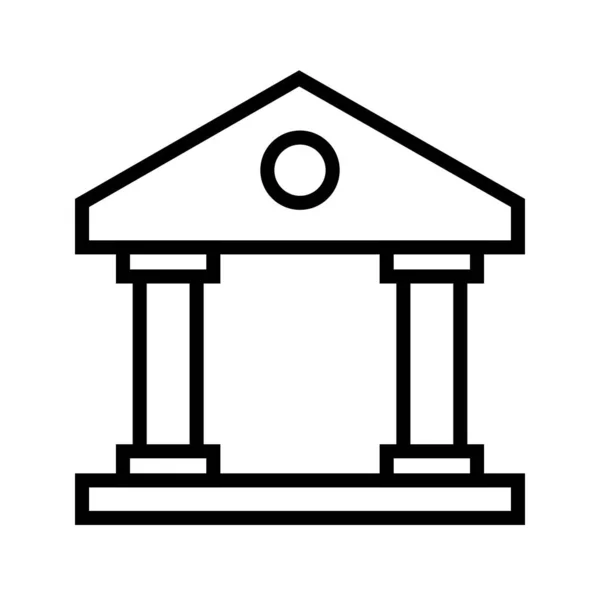 Ícone do banco isolado em fundo abstrato —  Vetores de Stock