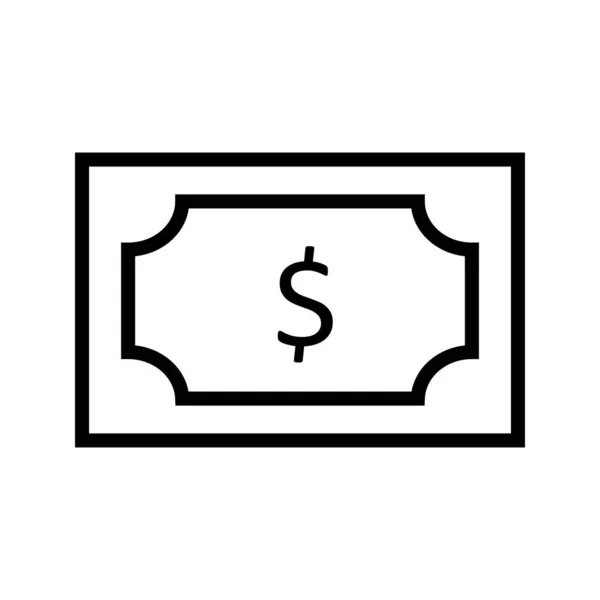 Dollar Icon geïsoleerd op een abstracte achtergrond — Stockvector