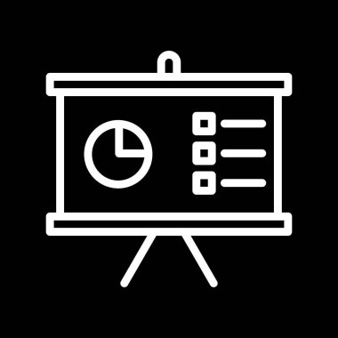 Soyut arkaplanda sunum simgesi izole edildi