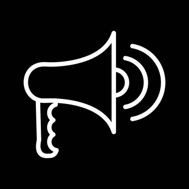  Yüksek sesli hoparlör simgesi soyut arkaplanda izole edildi