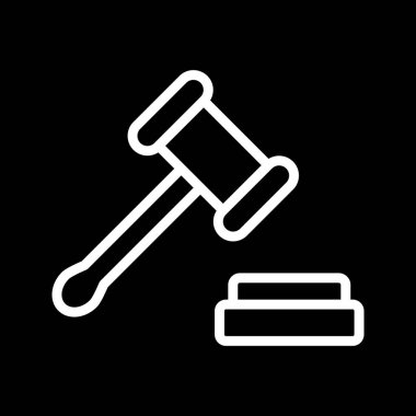  Gavel Simgesi Soyut Arkaplanda İzole Edildi
