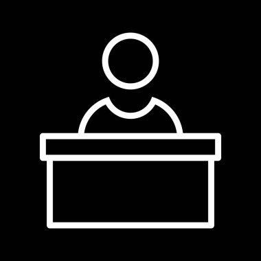  Resepsiyon Simgesi Soyut Arkaplanda İzole Edildi