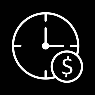 Dolar Saat Simgesi Soyut Arkaplanda İzole Edildi