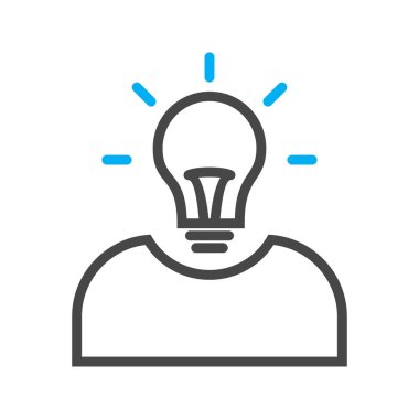  Fikir Simgesi Soyut Arkaplanda İzole Edildi