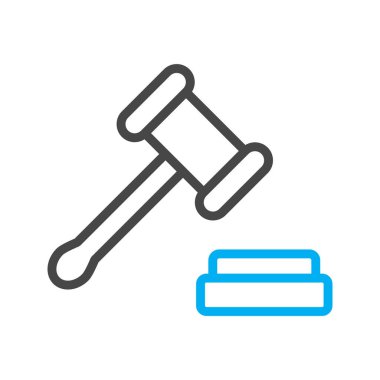  Gavel Simgesi Soyut Arkaplanda İzole Edildi