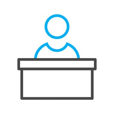  Resepsiyon Simgesi Soyut Arkaplanda İzole Edildi