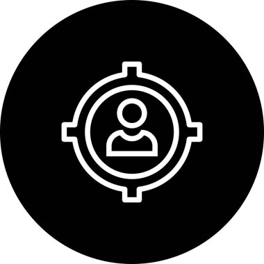  Erkekler Hedef Simgesi Soyut Arkaplanda İzole Edildi