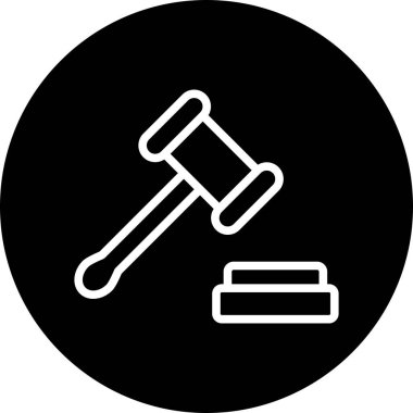  Gavel Simgesi Soyut Arkaplanda İzole Edildi