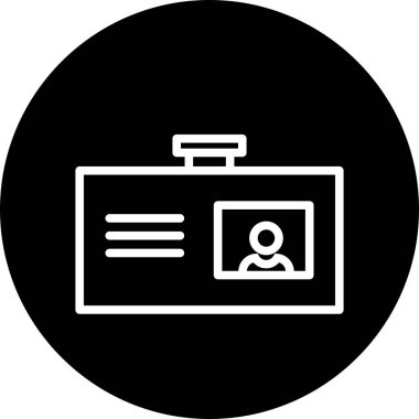  Kimlik Simgesi Soyut Arkaplanda İzole Edildi 