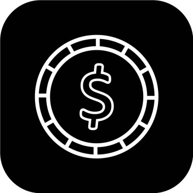  Dolar Güvenliği Simgesi Soyut Arkaplanda İzole Edildi