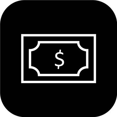  Dolar Güvenliği Simgesi Soyut Arkaplanda İzole Edildi