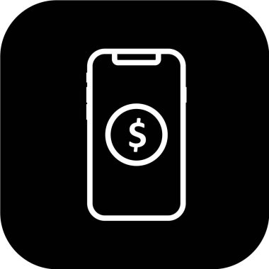  Dolar Güvenliği Simgesi Soyut Arkaplanda İzole Edildi