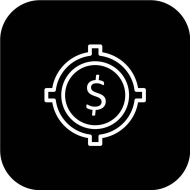  Dolar Güvenliği Simgesi Soyut Arkaplanda İzole Edildi