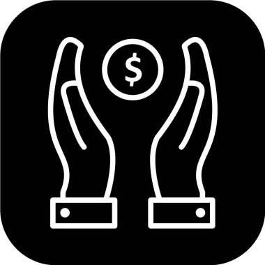  Dolar Güvenliği Simgesi Soyut Arkaplanda İzole Edildi