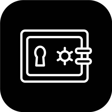  Dolar Güvenliği Simgesi Soyut Arkaplanda İzole Edildi