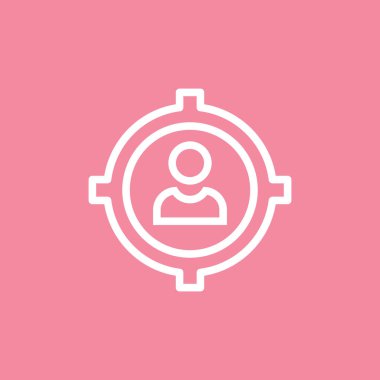  Erkekler Hedef Simgesi Soyut Arkaplanda İzole Edildi