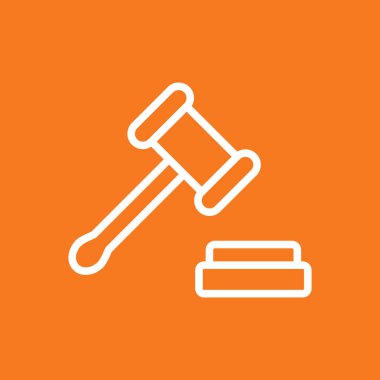  Gavel Simgesi Soyut Arkaplanda İzole Edildi