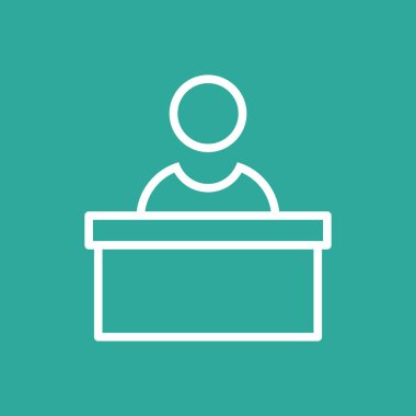  Resepsiyon Simgesi Soyut Arkaplanda İzole Edildi