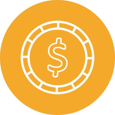  Bozuk para simgesi soyut arkaplanda izole edildi