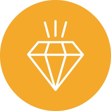  Soyut arkaplanda elmas simgesi izole edildi