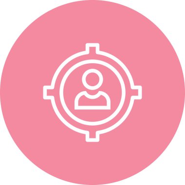  Erkekler Hedef Simgesi Soyut Arkaplanda İzole Edildi