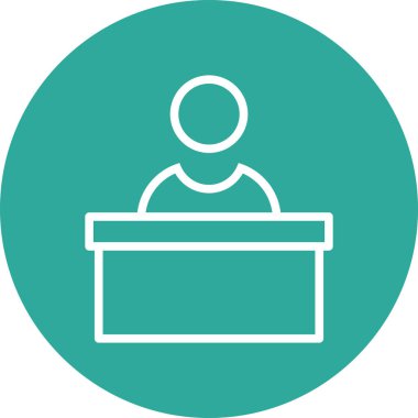  Resepsiyon Simgesi Soyut Arkaplanda İzole Edildi