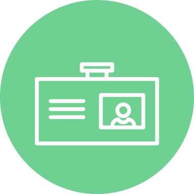  Kimlik Simgesi Soyut Arkaplanda İzole Edildi 