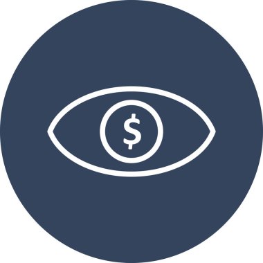  Dolar Gözü Simgesi Soyut Arkaplanda İzole Edildi