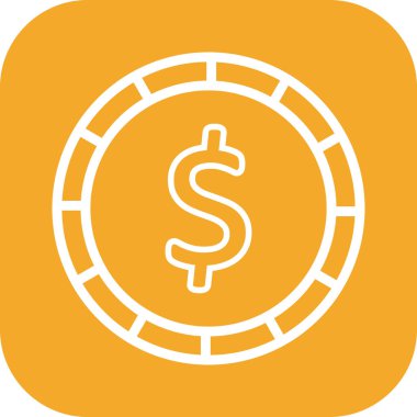  Bozuk para simgesi soyut arkaplanda izole edildi