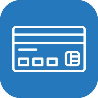  Soyut Arkaplanda ATM Kart Simgesi İzole Edildi