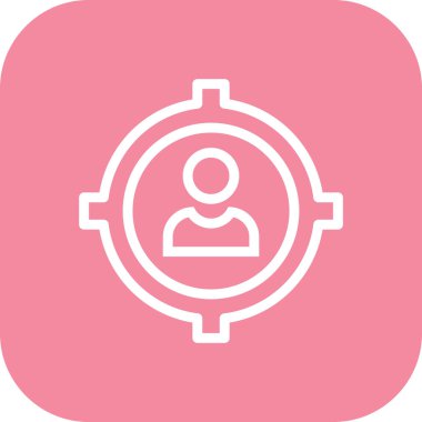  Erkekler Hedef Simgesi Soyut Arkaplanda İzole Edildi