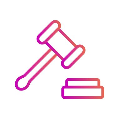  Gavel Simgesi Soyut Arkaplanda İzole Edildi