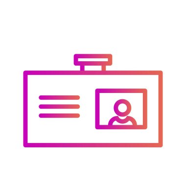  Kimlik Simgesi Soyut Arkaplanda İzole Edildi 