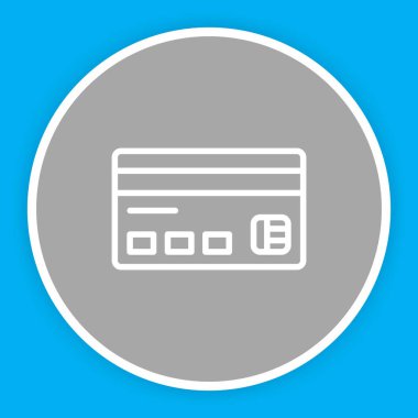  Soyut Arkaplanda ATM Kart Simgesi İzole Edildi